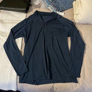 Lululemon Metal Vent Tech 1/4 Zip Pullover Long Sleeve Shirt Blue X-Large XL